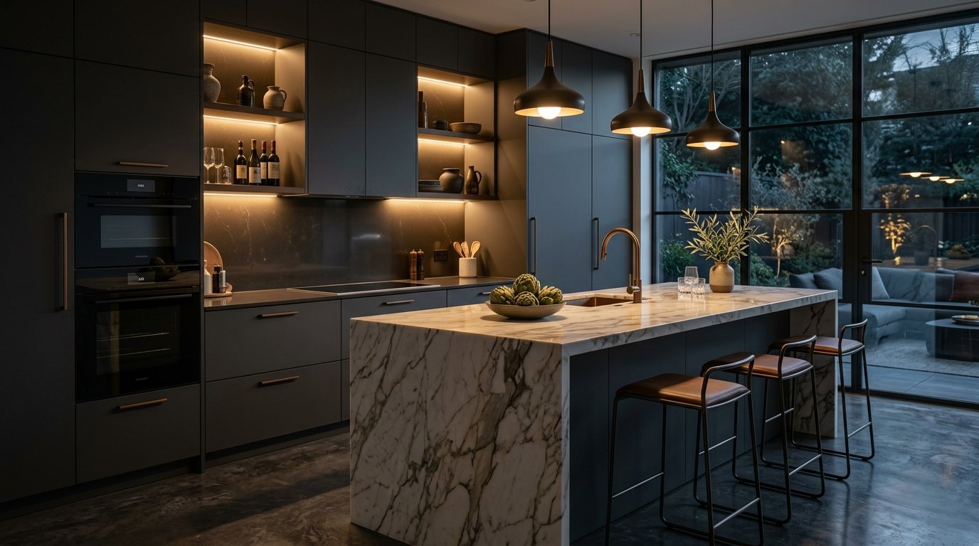 Obsidian Noir Luxury Modular Kitchen
